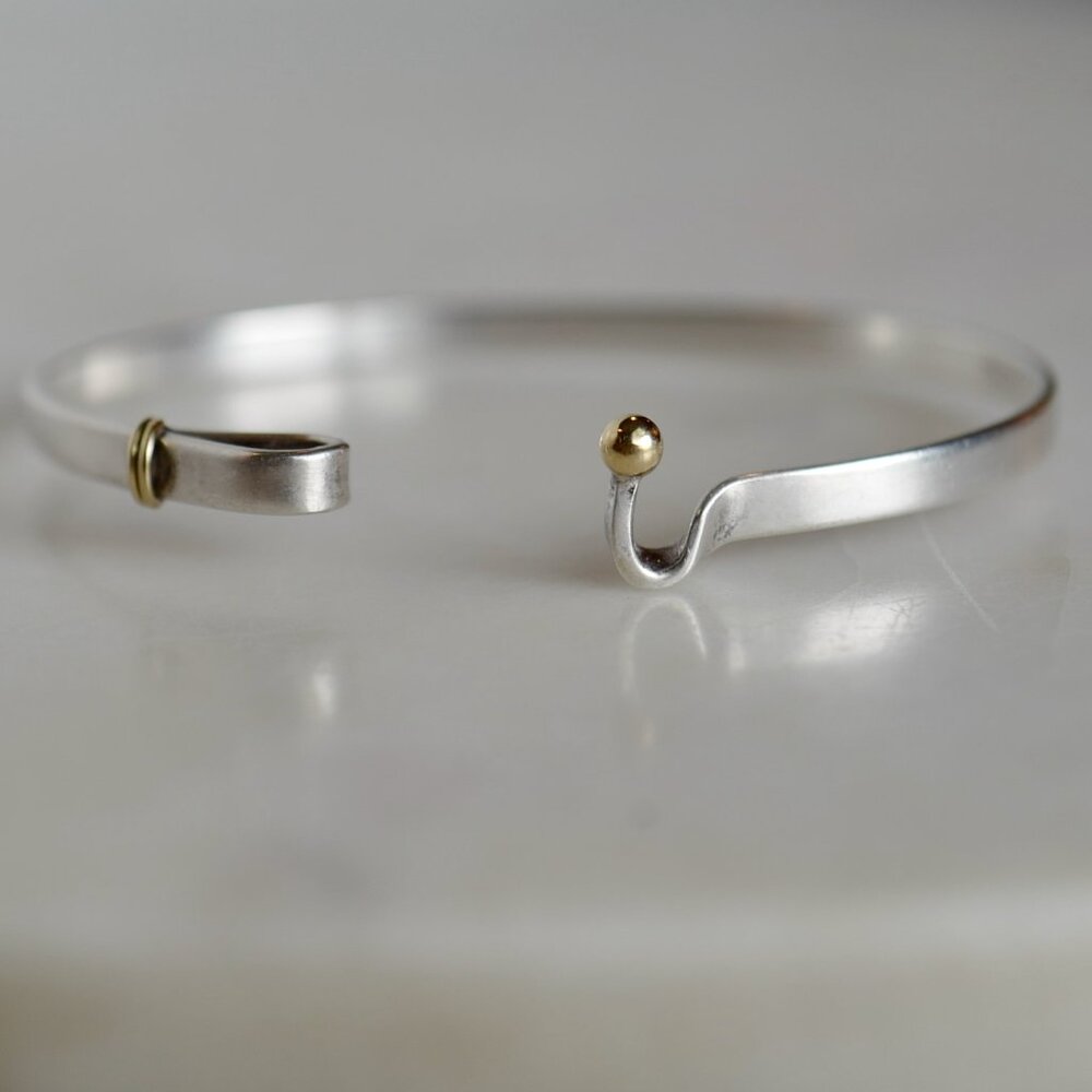 Tiffany Hook & Eye Bracelet Sterling Silver with 18K Accents